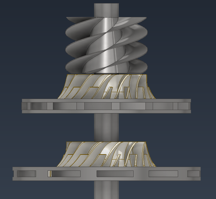 Updated CAD model of the preliminary fuel turbopump