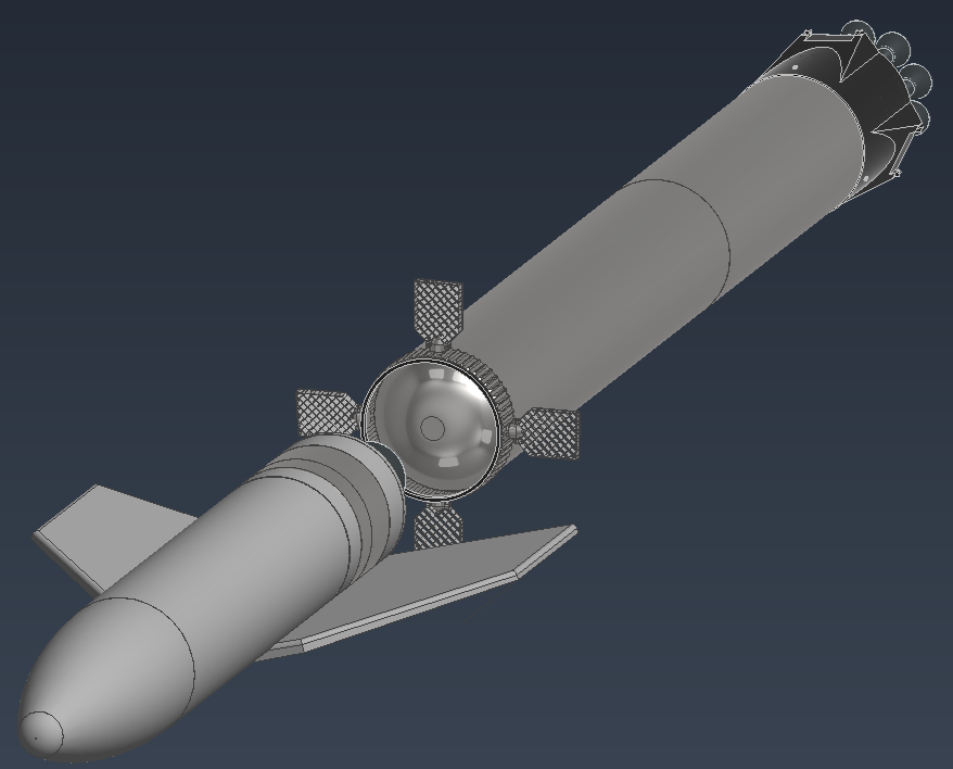 Updated CAD model of the reusable spaceplane concept
